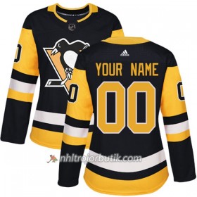 Dame Ishockey Pittsburgh Penguins Tröja med eget tryck Adidas 2017-2018 Svart Authentic
